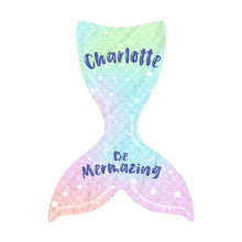 Load image into Gallery viewer, Personalized Mermaid Tail Beach Towel - Charlotte Be Mermazing