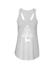 Load image into Gallery viewer, Keep Calm and Love A Chiweenie Next Level Ladies FL Racerback Tank