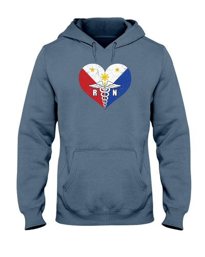 Filipino RN Nurse Gildan 50/50 FL Hoodie