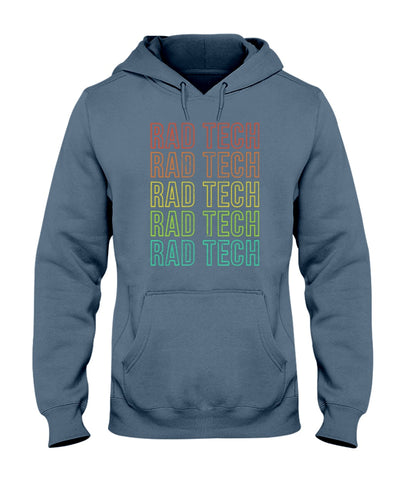 Retro Vintage Rad Tech Gildan 50/50 FL Hoodie