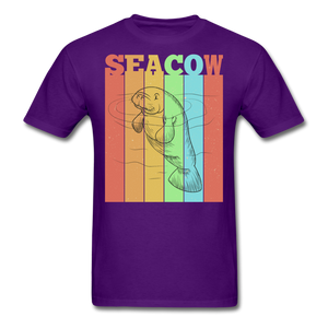 Vintage Sea Cow Manatee T-Shirt - purple