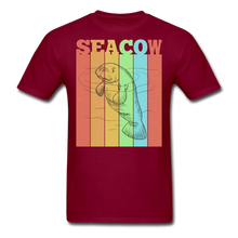 Load image into Gallery viewer, Vintage Sea Cow Manatee T-Shirt - burgundy