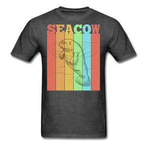 Vintage Sea Cow Manatee T-Shirt - heather black