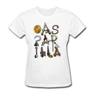 Gasparilla Pirate Tools and Weapons - Women's T-Shirt - white
