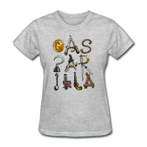 Gasparilla Pirate Tools and Weapons - Women's T-Shirt - heather gray