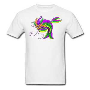 Dabbing Mardi Gras Crawfish - white