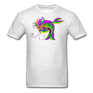 Dabbing Mardi Gras Crawfish - light heather gray