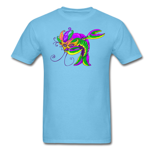 Dabbing Mardi Gras Crawfish - aquatic blue
