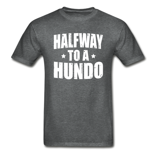 50 Years Old Halfway To A Hundo T-Shirt - deep heather