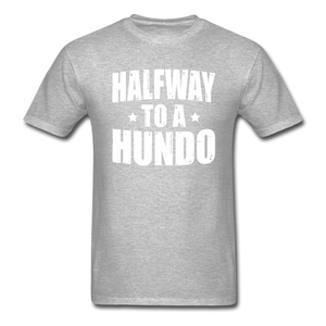 50 Years Old Halfway To A Hundo T-Shirt - heather gray