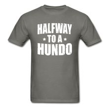 Load image into Gallery viewer, 50 Years Old Halfway To A Hundo T-Shirt - charcoal