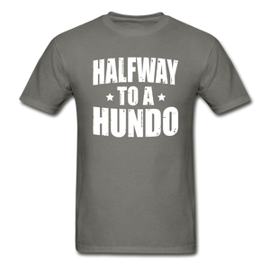 50 Years Old Halfway To A Hundo T-Shirt - charcoal