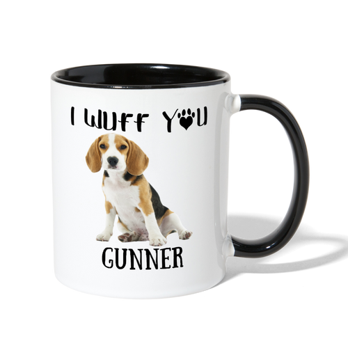 Personalized I Wuff You - Contrast Coffee Mug - white/black