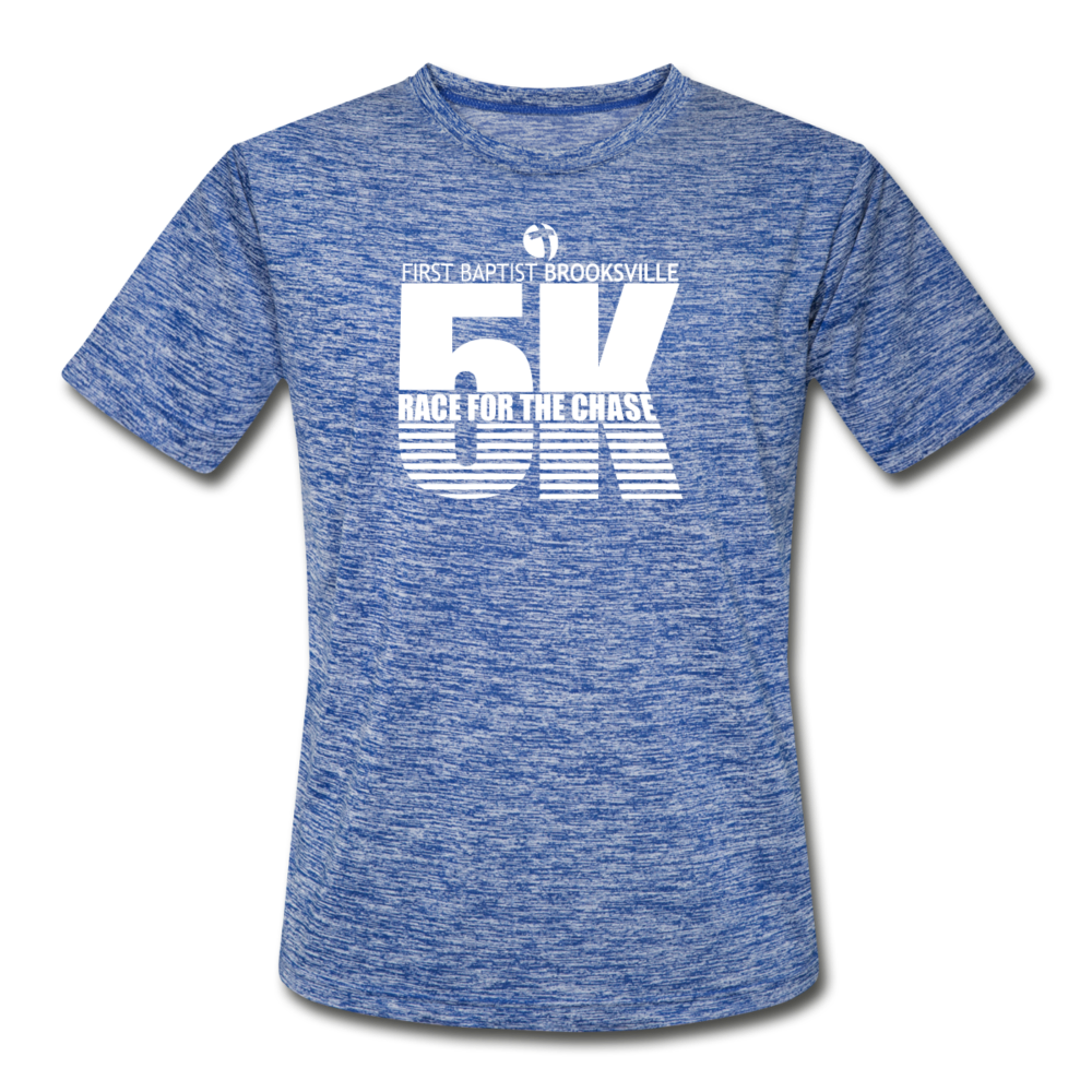 FBC Brooksville Race For The Chase 5K Run -  Moisture Wicking Performance T-Shirt - heather blue