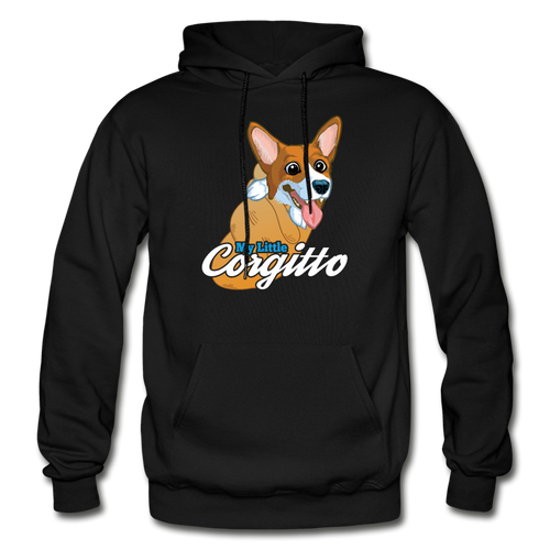My Little Corgito Corgi Dog Gildan Heavy Blend Adult Hoodie - black